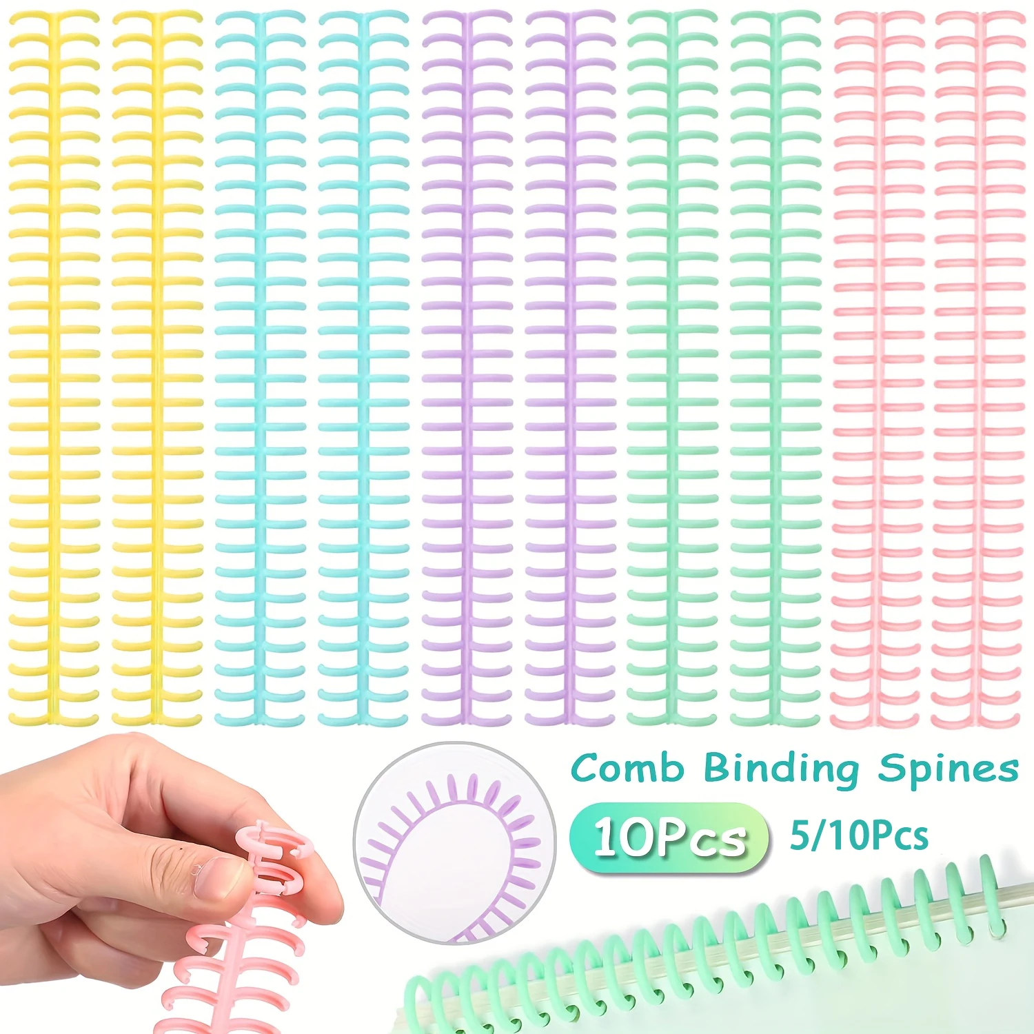 5-10PCS Comb Binding Spines Pl - مراجعة Binding Comb Plastic وسعره