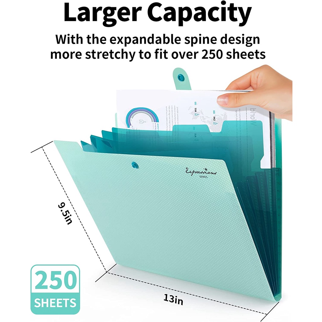 Expanding File Folder,5 Pocket - مراجعة Portfolio Folder Zip وسعره