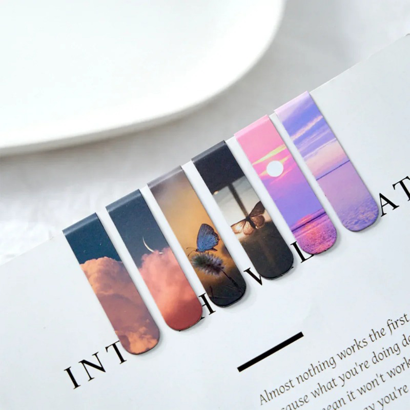2Pcs/Set Fantasy Clouds Bookma - مراجعة Paperclip Magnetic Set وسعره
