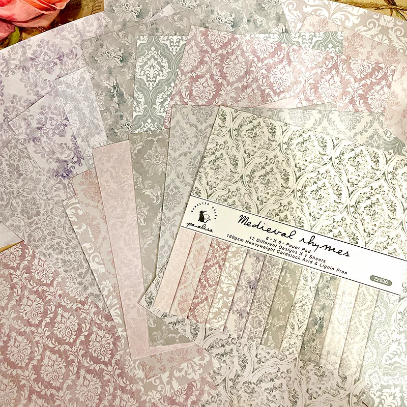12 Sheet Baroque Pattern Scrap - مراجعة Graph Paper Pad وسعره