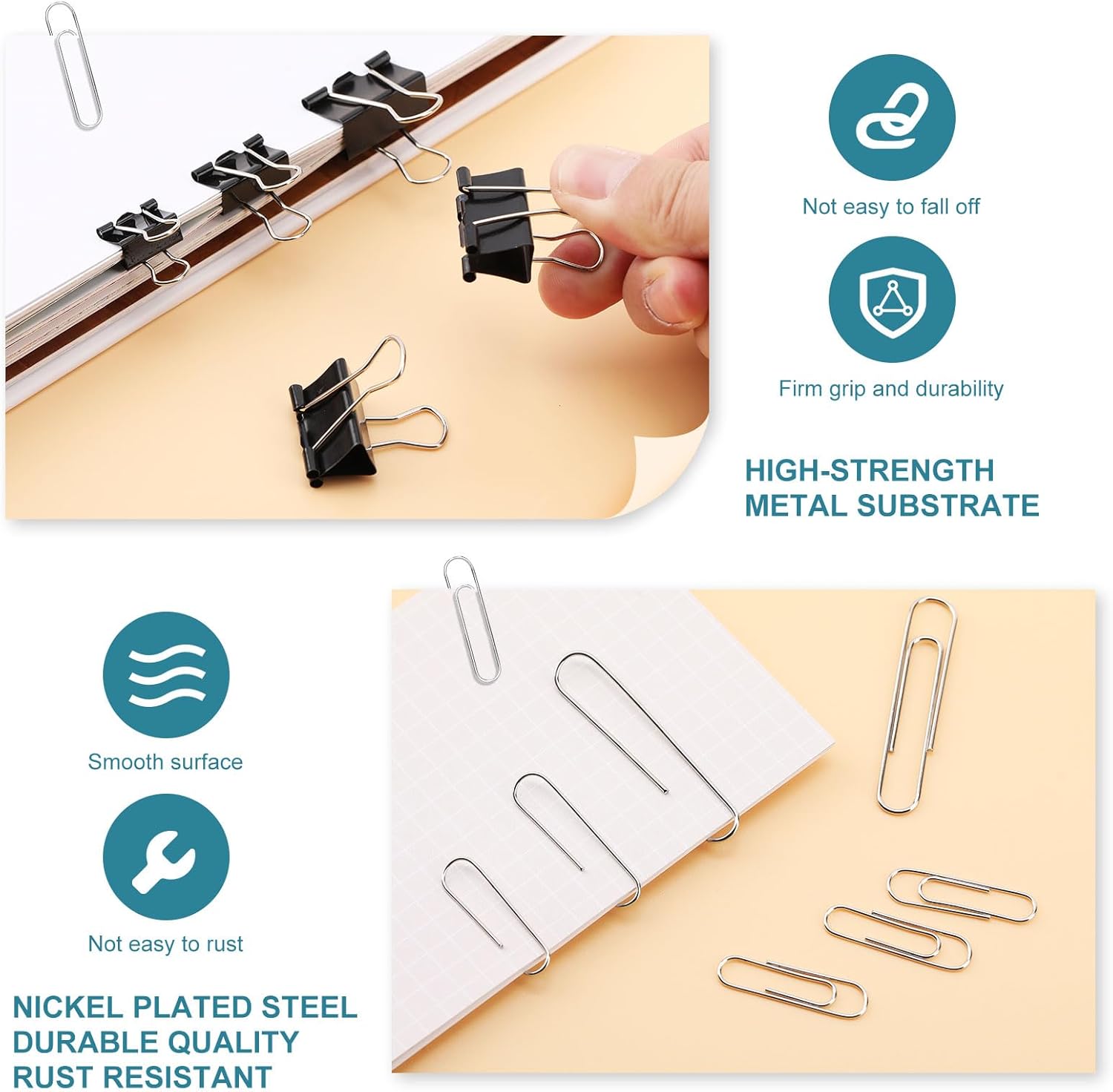 360 Pcs Paper Clips & Binder C - مراجعة Binder Clip Assorted وسعره