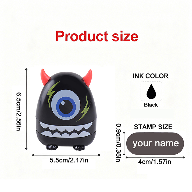 Custom Kids Name Stamp Cartoon - مراجعة Self Inking Stamp وسعره