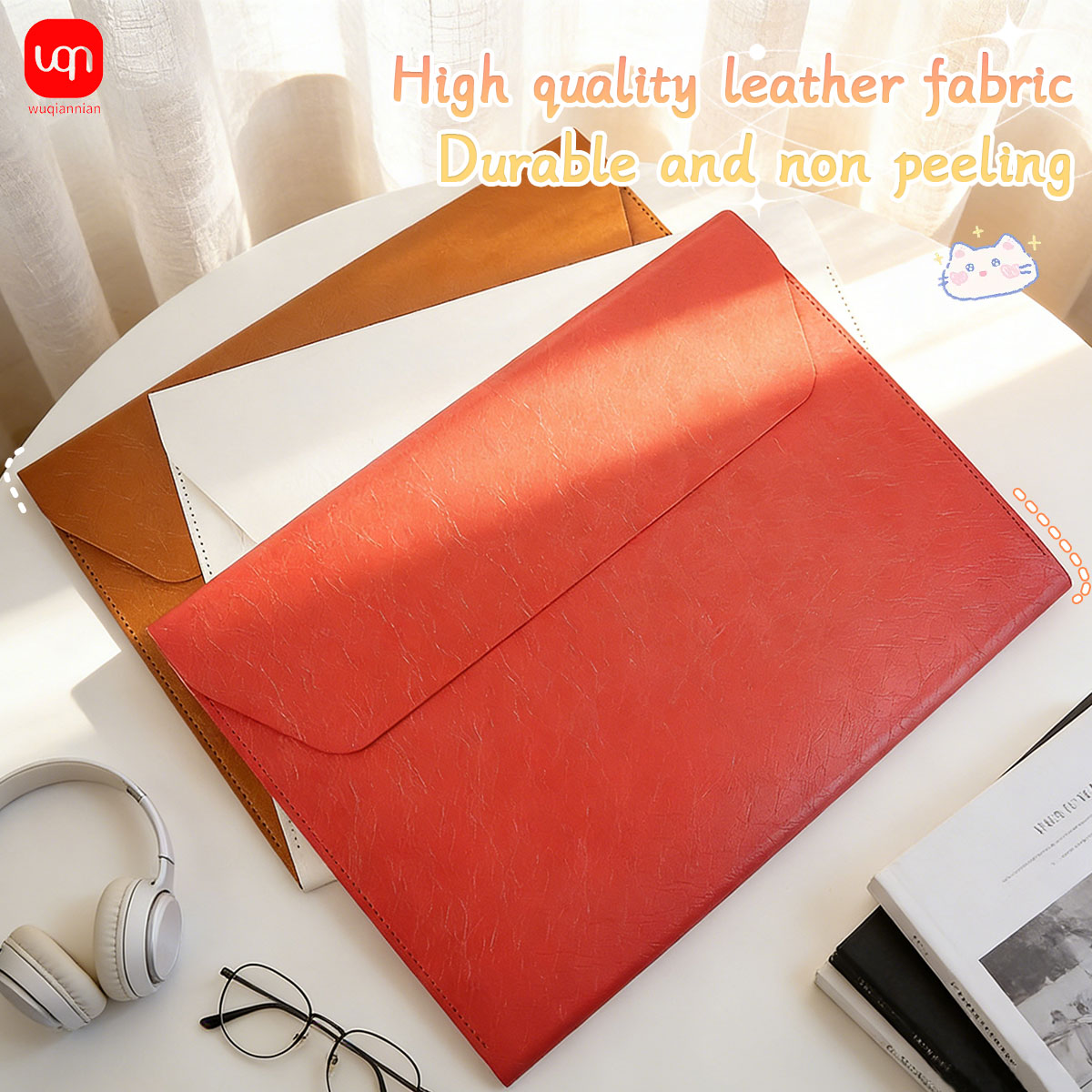 WQN-1PC A4 leather business do - مراجعة Portfolio Folder Zip وسعره
