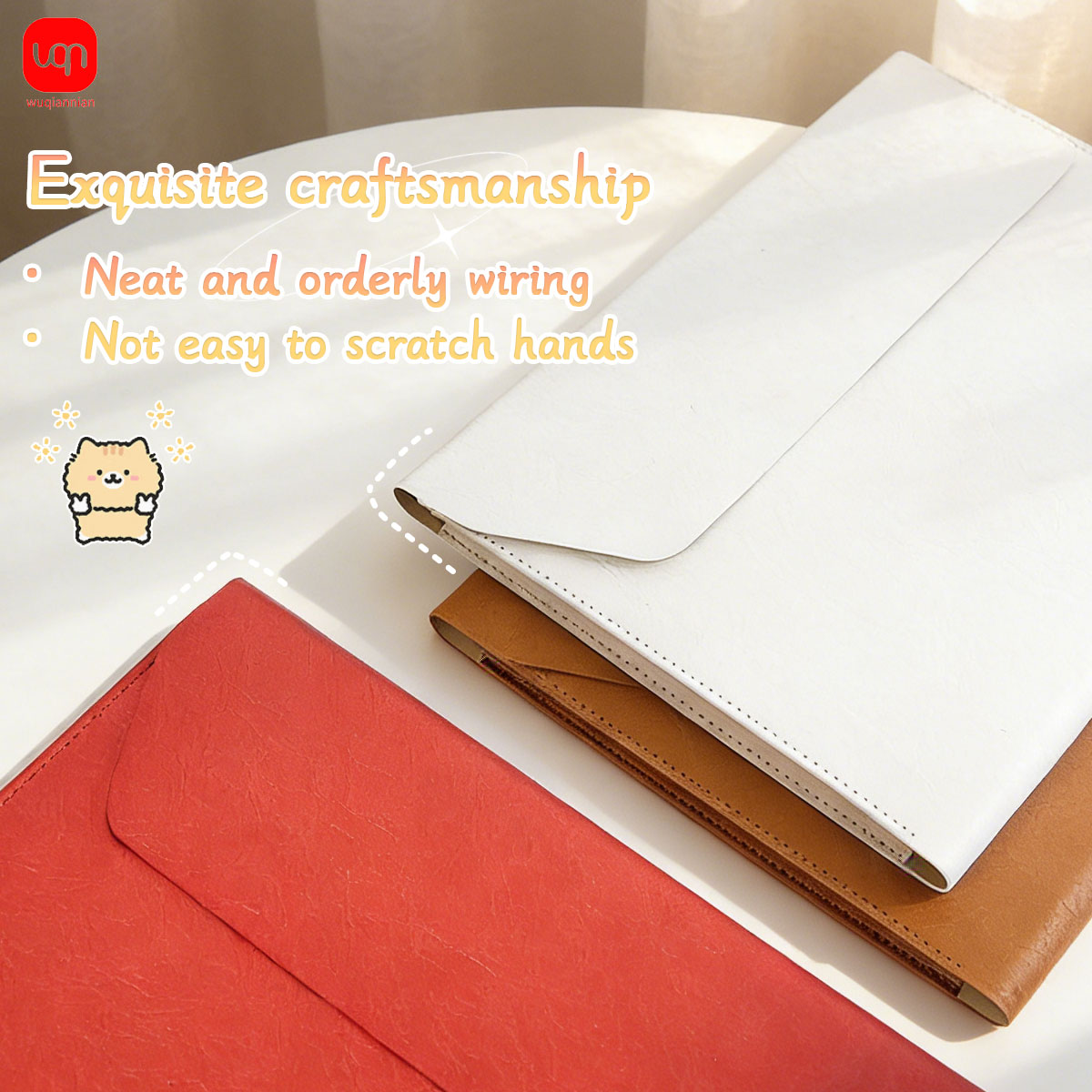 WQN-1PC A4 leather business do - مراجعة Portfolio Folder Zip وسعره