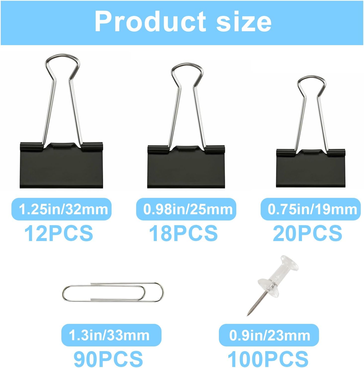 240PCS Office Clips Set: Paper - مراجعة Binder Clip Assorted وسعره