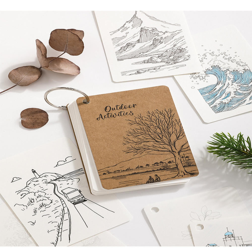Coloring Book Portable Loose L - مراجعة Art Sketchbook Ring وسعره
