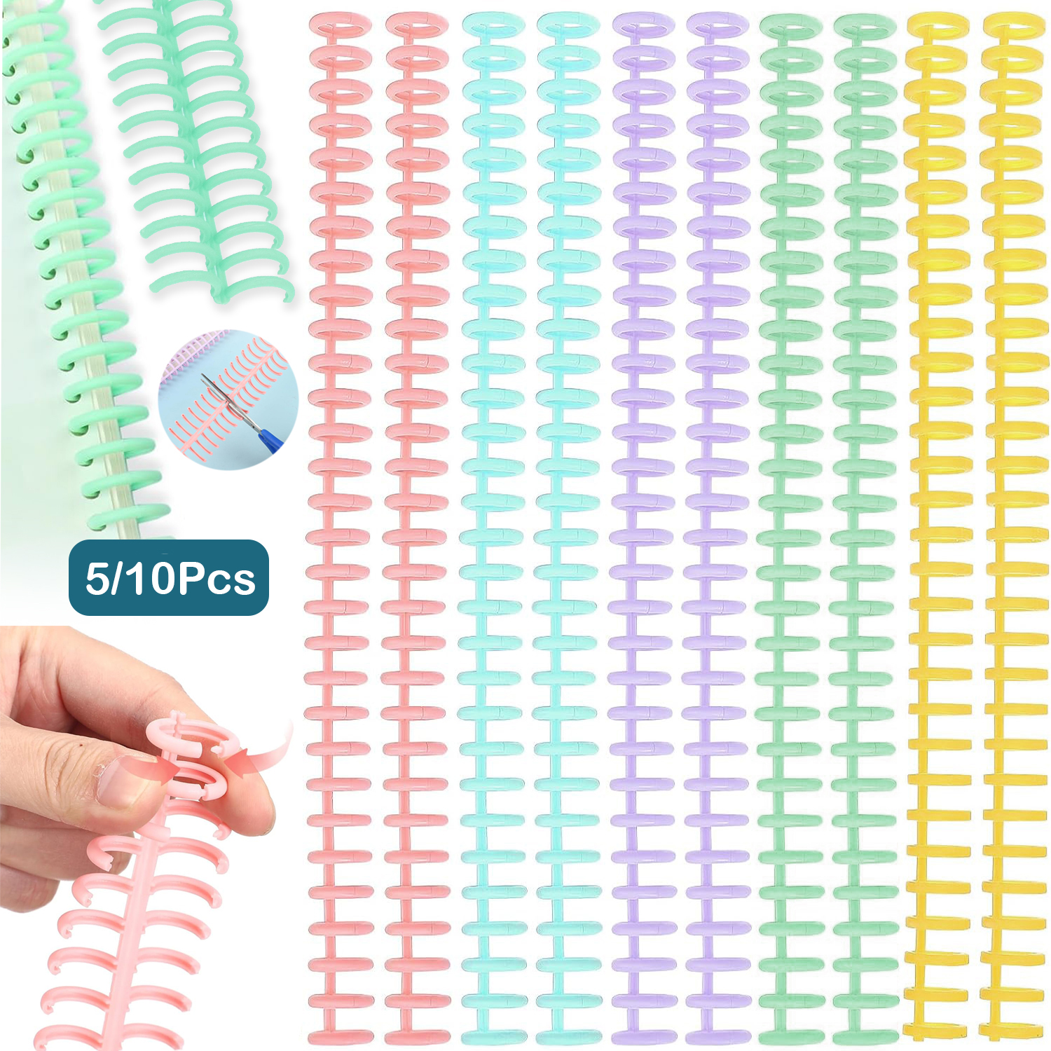 5/10Pcs Comb Binding Spines 30 - مراجعة Binding Comb Plastic وسعره